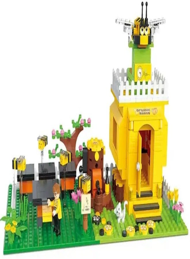 Babelly Bee Farm Building Blocks (468 pcs) - Garden Scene, Flowers, Educational Toy for Kids, Multicolor Plastic - Image 4